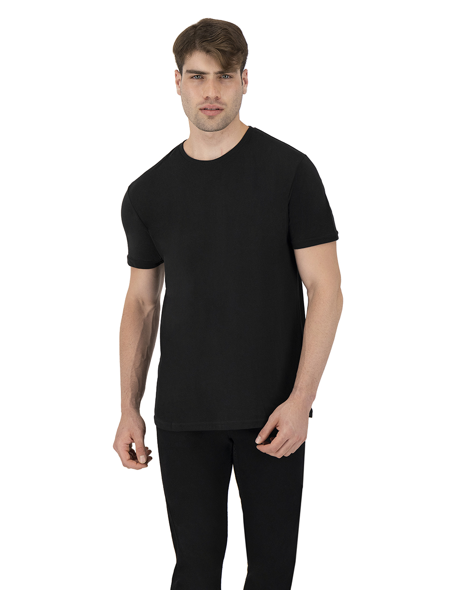 SET DE 3 PLAYERAS BÁSICAS NEGRAS INDICUM HOMBRE