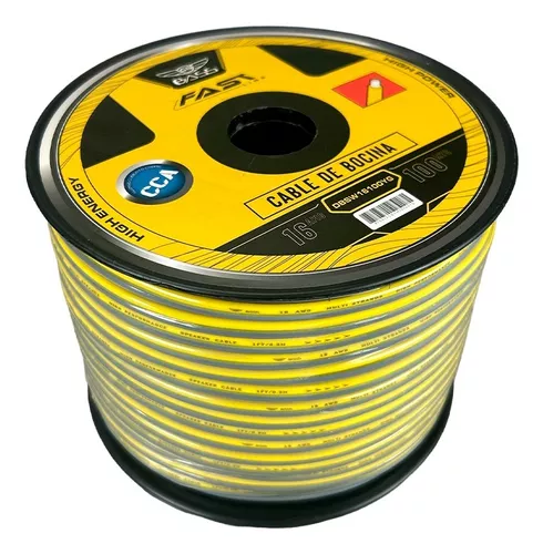 Cable De Bocina 100mt Cal16 Ama/gri Cca Db Bass Dbsw16100yg
