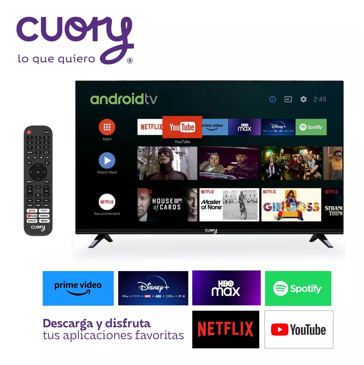 Smart Tv Pantalla 32 Pulgadas Cuory Android Tv Dled Hd