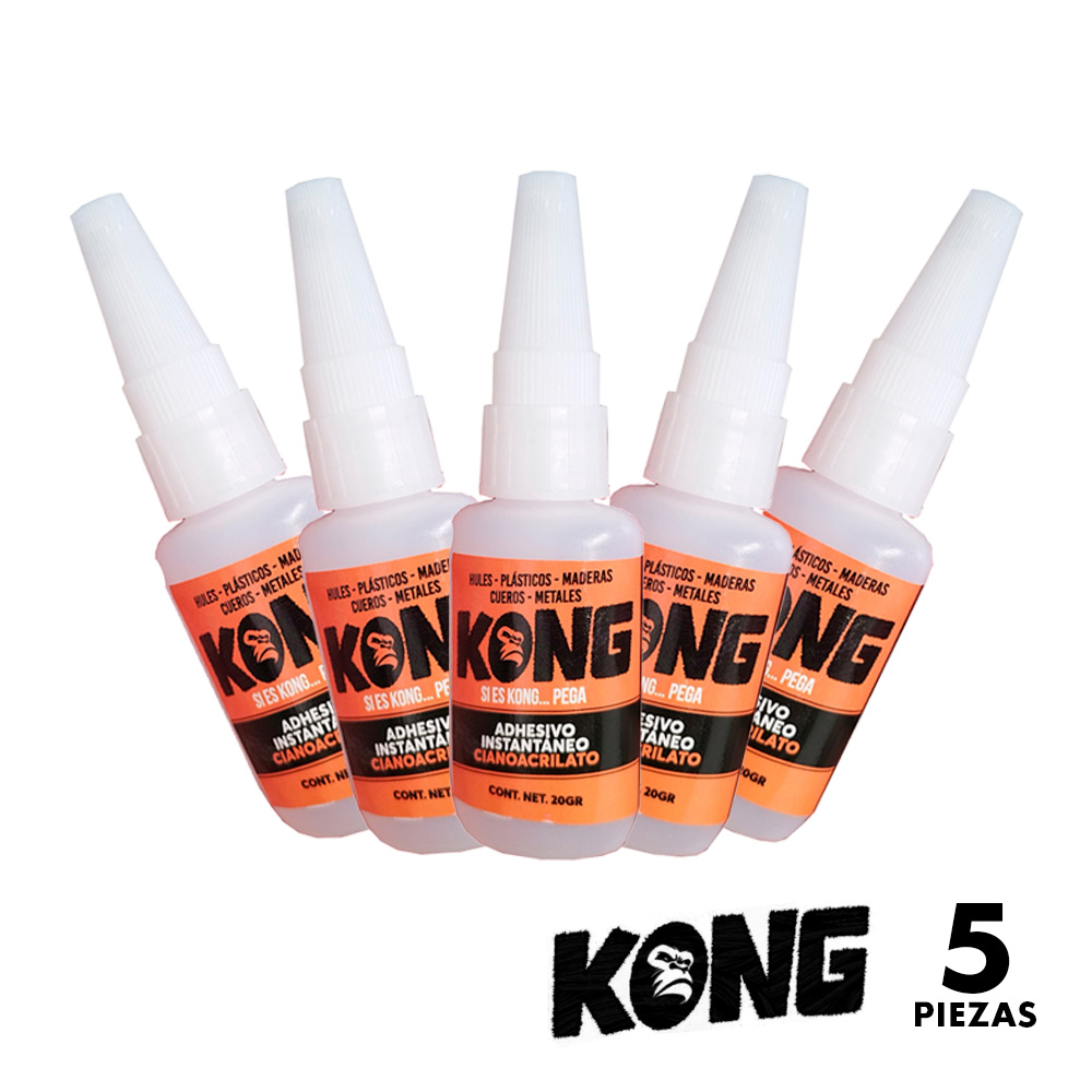  Adhesivo Instantáneo De Cianoacrilato Kong Pegamentos 5 Pzs
