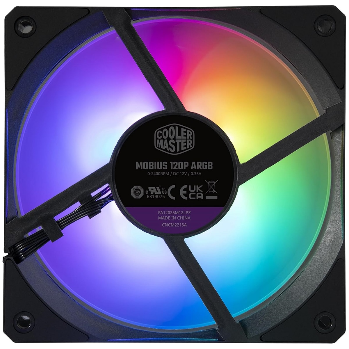 Ventilador Cooler Master 120mm MOBIUS 120P ARGB 2400RPM MFZ-M2DN-24NP2-R1