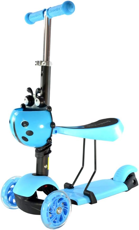 Scooter Patin Montable 3 Ruedas Con Luces Led Catarina Azul