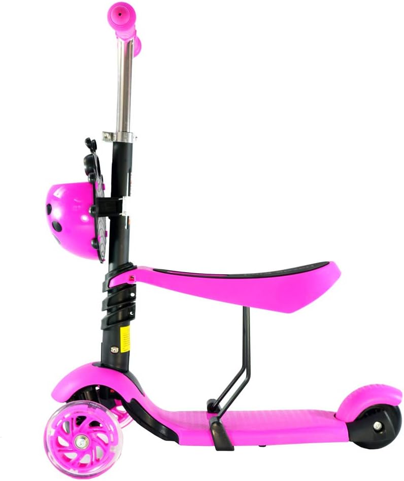Scooter Patin Montable 3 Ruedas Con Luces Led Catarina Rosa