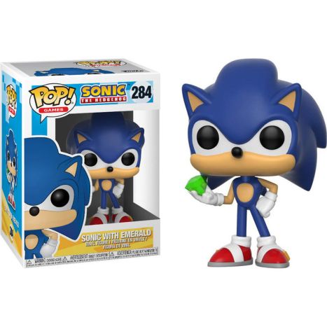 Funko Pop! Games: SONIC THE HEDGEHOG with EMERALD Figure #284