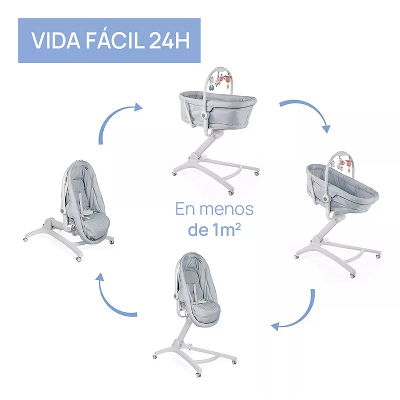Minicuna Moises Silla CHICCO Baby Hug Grey