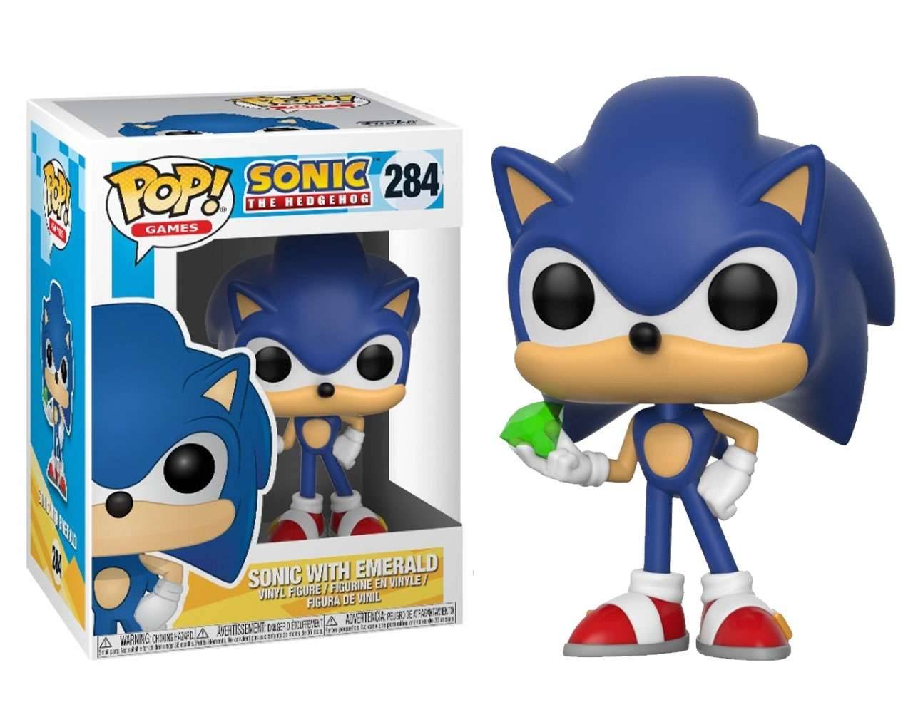 Funko Pop! Games: SONIC THE HEDGEHOG with EMERALD Figure #284
