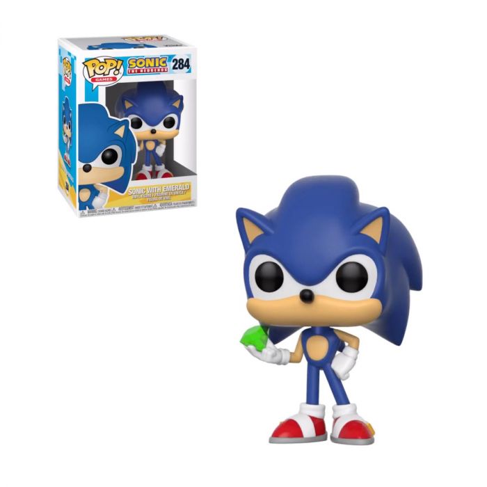 Funko Pop! Games: SONIC THE HEDGEHOG with EMERALD Figure #284