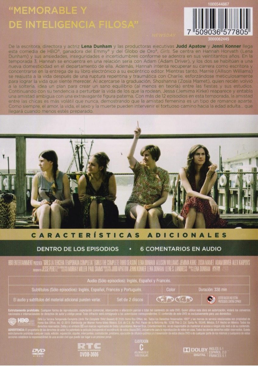 Girls Tercera Temporada 3 Tres Dvd