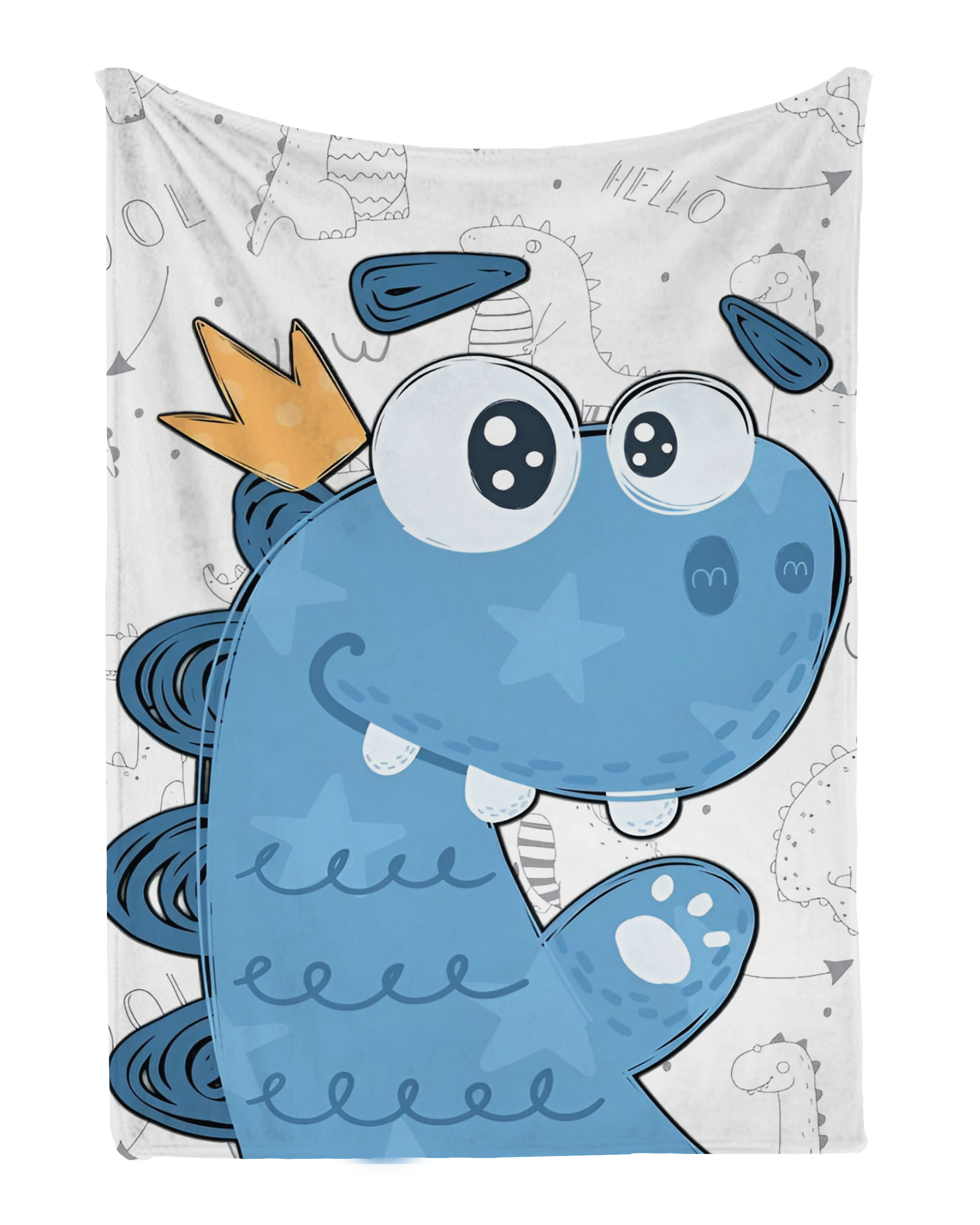 Cobija Manta Frazada Para Bebé Diseño de Dino Azul Ultra Suave y Ligera de Alta Calidad