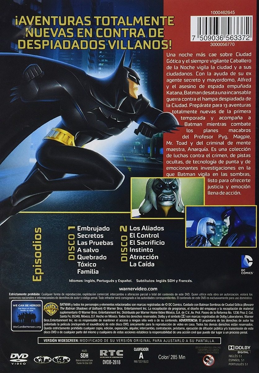 Cuidado Con Batman Sombras De Ciudad Gotica 1 Vol 1 Dvd
