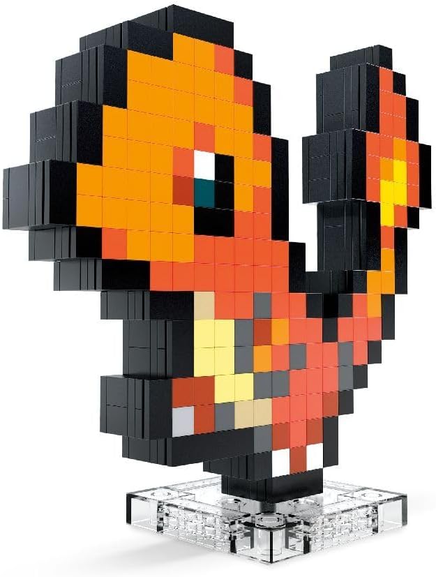 Mega Contstrux Pokemon Pixel Charmander 367 Pzs HTH76 Mattel