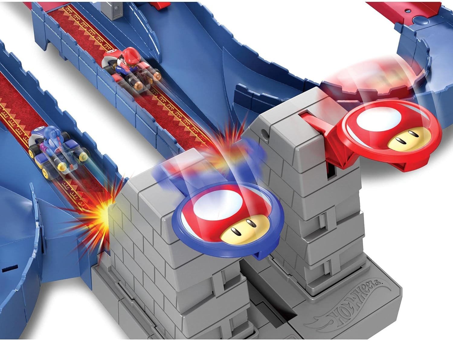 ista De Juguete Hot Wheels Mario Kart Castillo De Bowser GNM22 Mattel