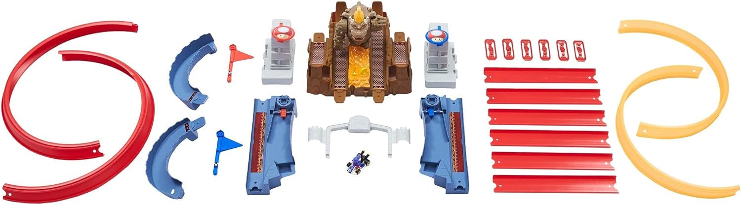 ista De Juguete Hot Wheels Mario Kart Castillo De Bowser GNM22 Mattel