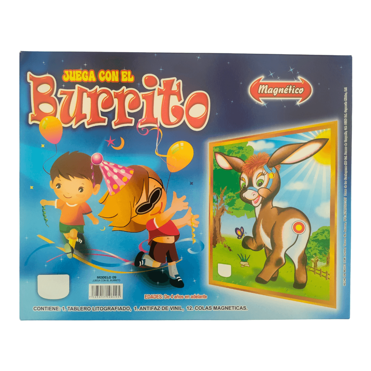 Juego de Mesa | Ponle la Cola al Burro Magnético 39x31cm: ¡Diversión asegurada!