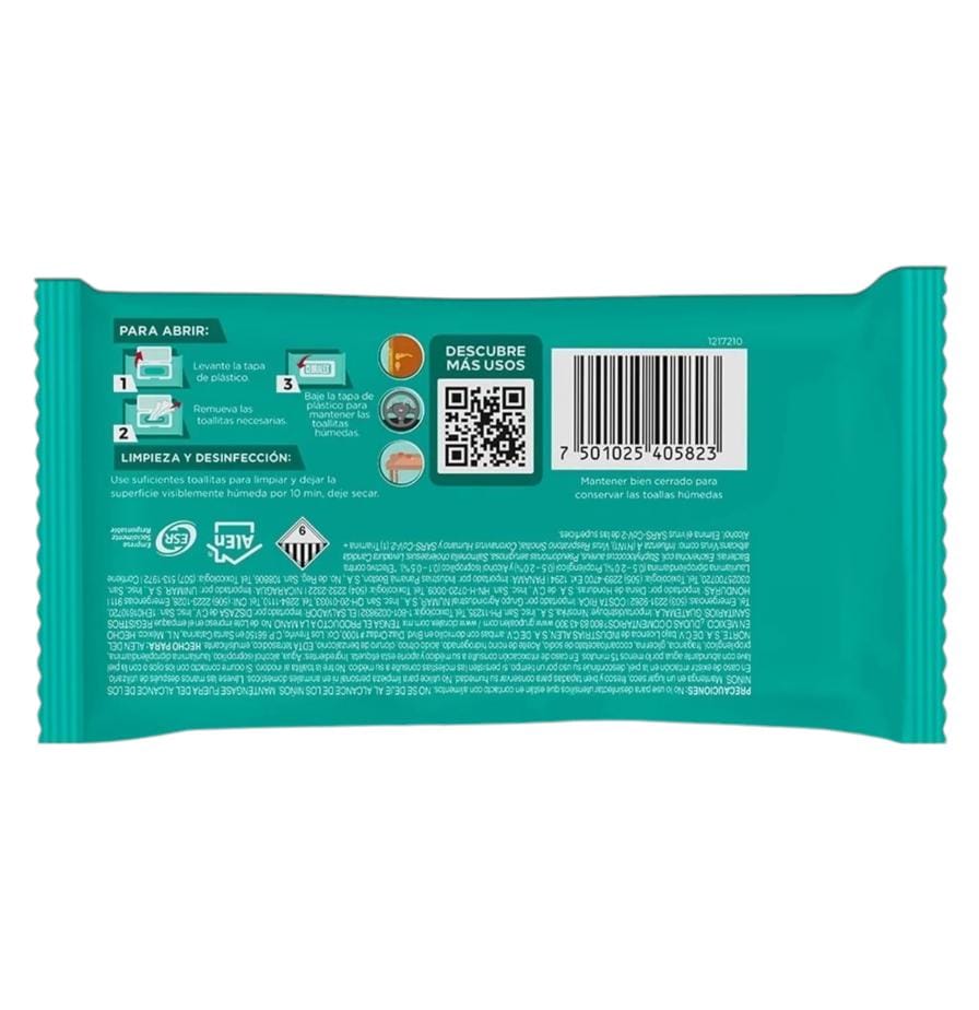 Toallitas Desinfectantes Cloralex Con Aroma Fresco De 84 Pz