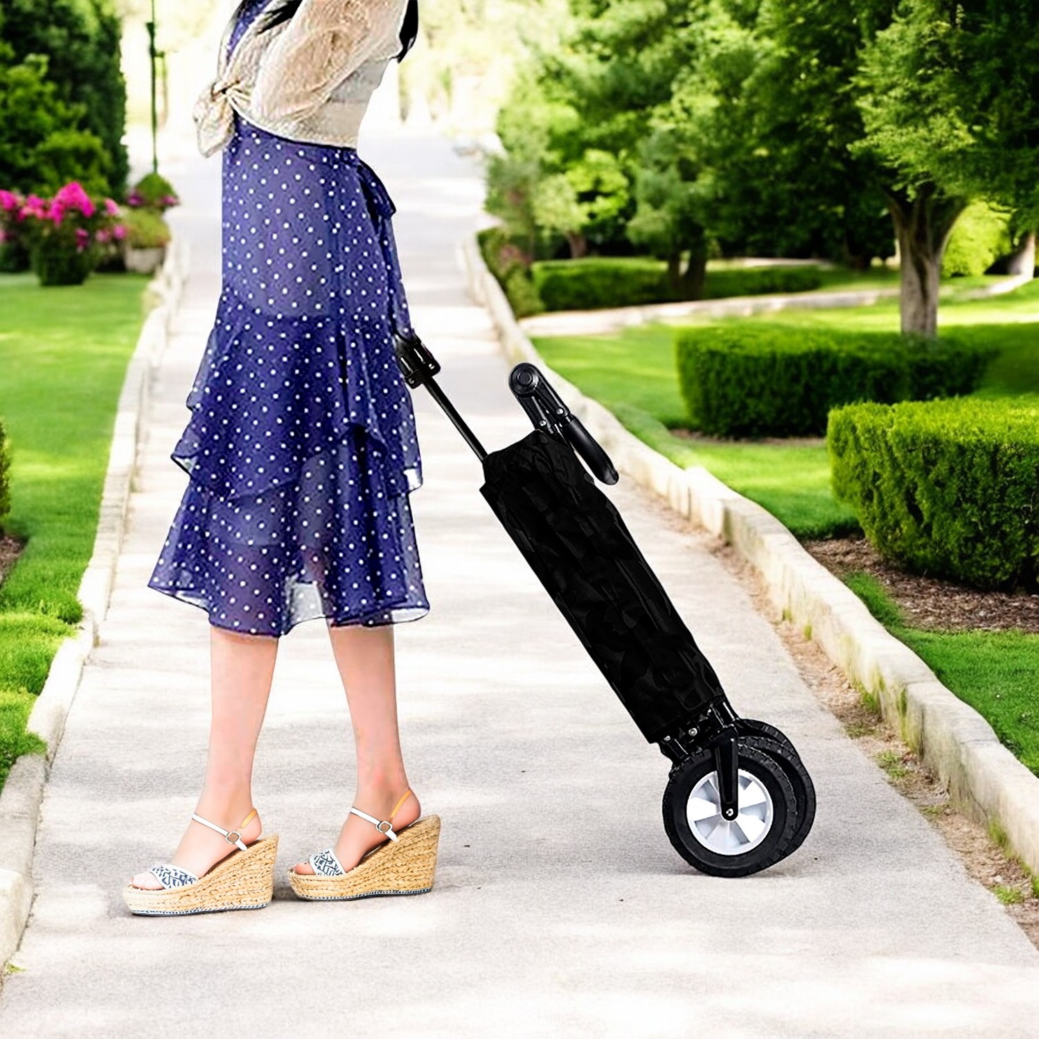 Carrito multifuncional plegable Negro Ilios Innova