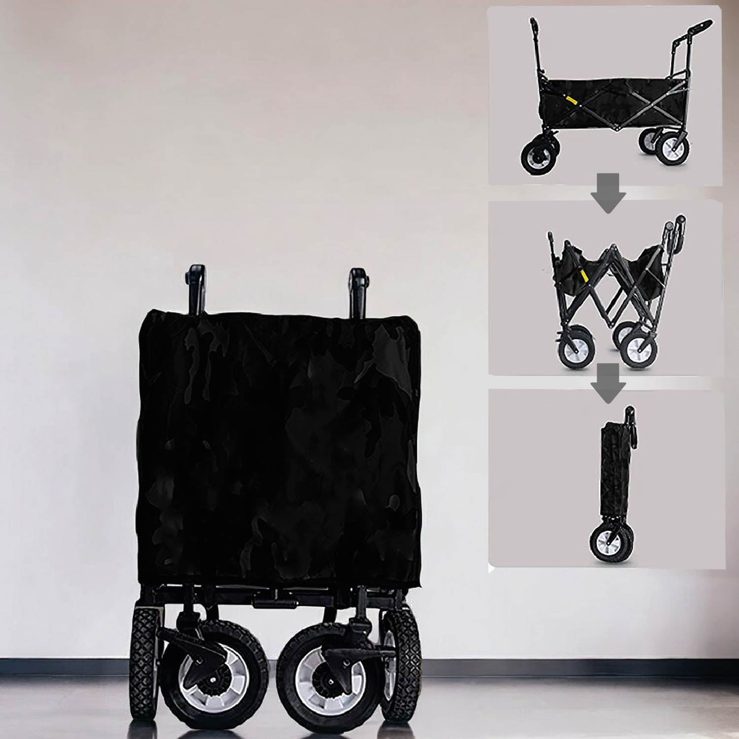 Carrito multifuncional plegable Negro Ilios Innova