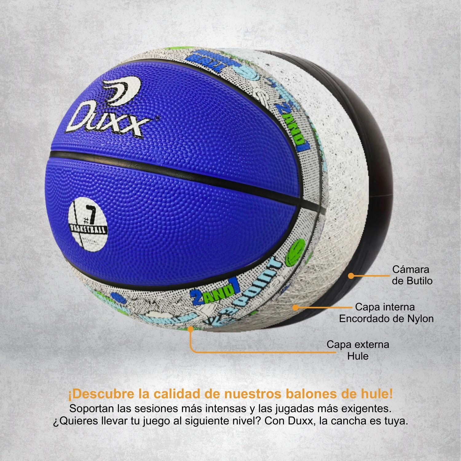 Duxx Balón Básquetbol #7 Hule Comics Edition