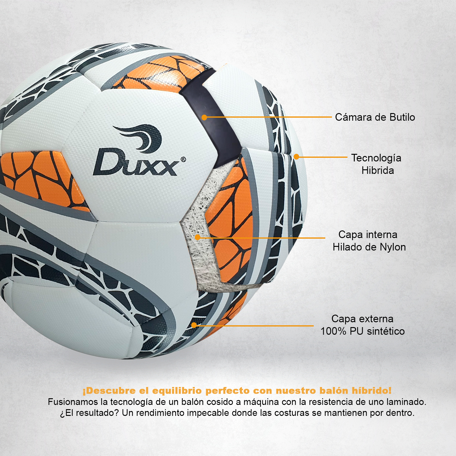 Balón Fútbol Soccer Duxx #4 Híbrido