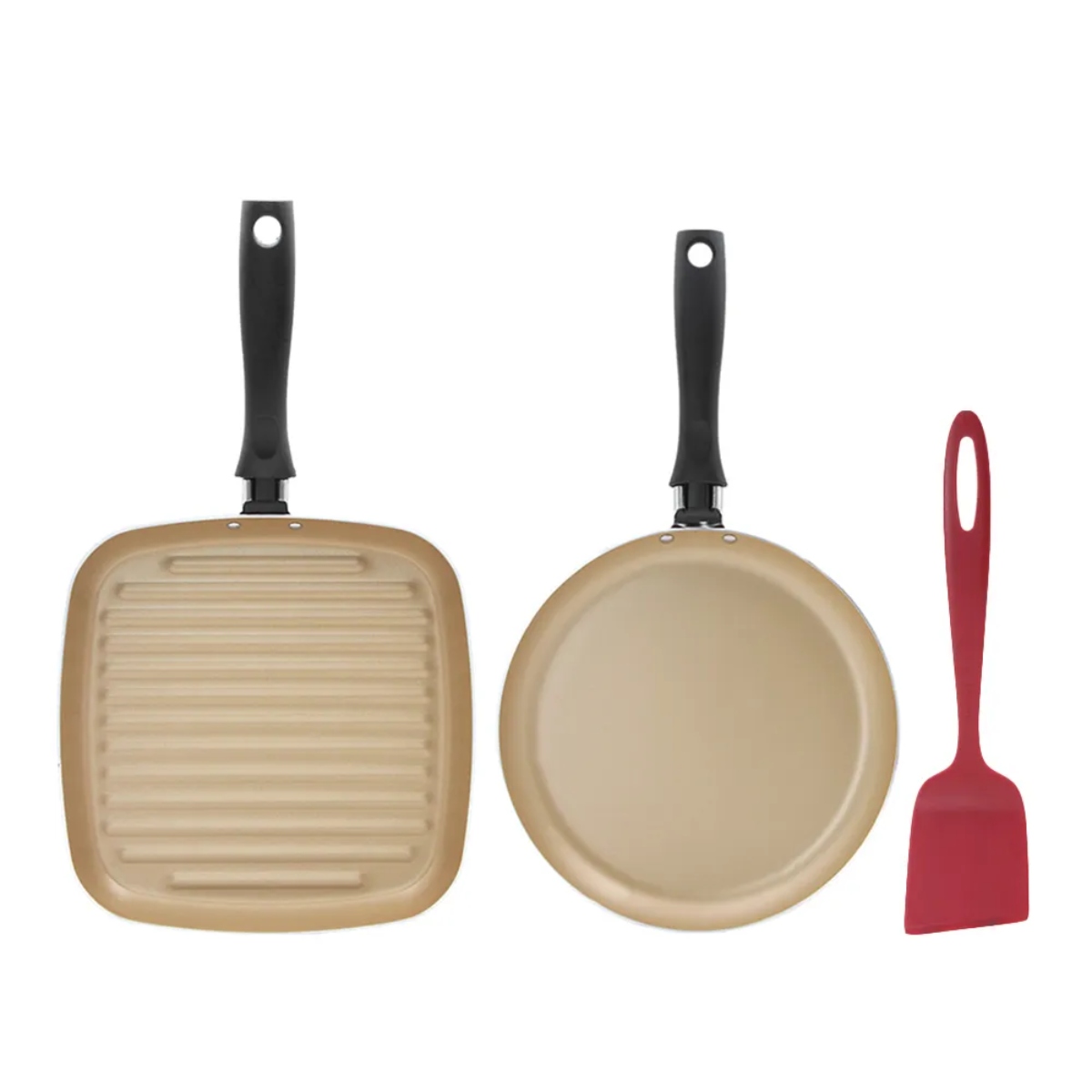 Juego de Bífera/Panquequera Tramontina 20298739 Turim 3 Pzas Rojo ENDY2