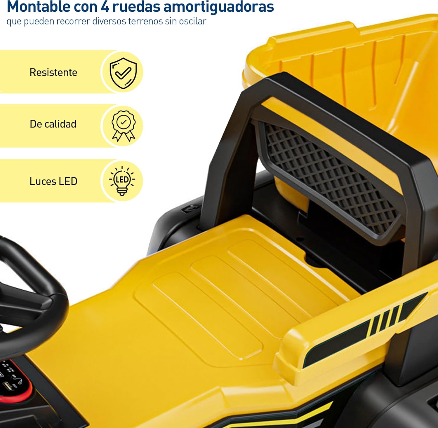 Montable Electrico Excavadora YW-1888 Le Monde Amarillo