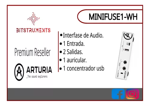 Interfaz De Audio Minifuse 1 Arturia De 1 Canal Blanca