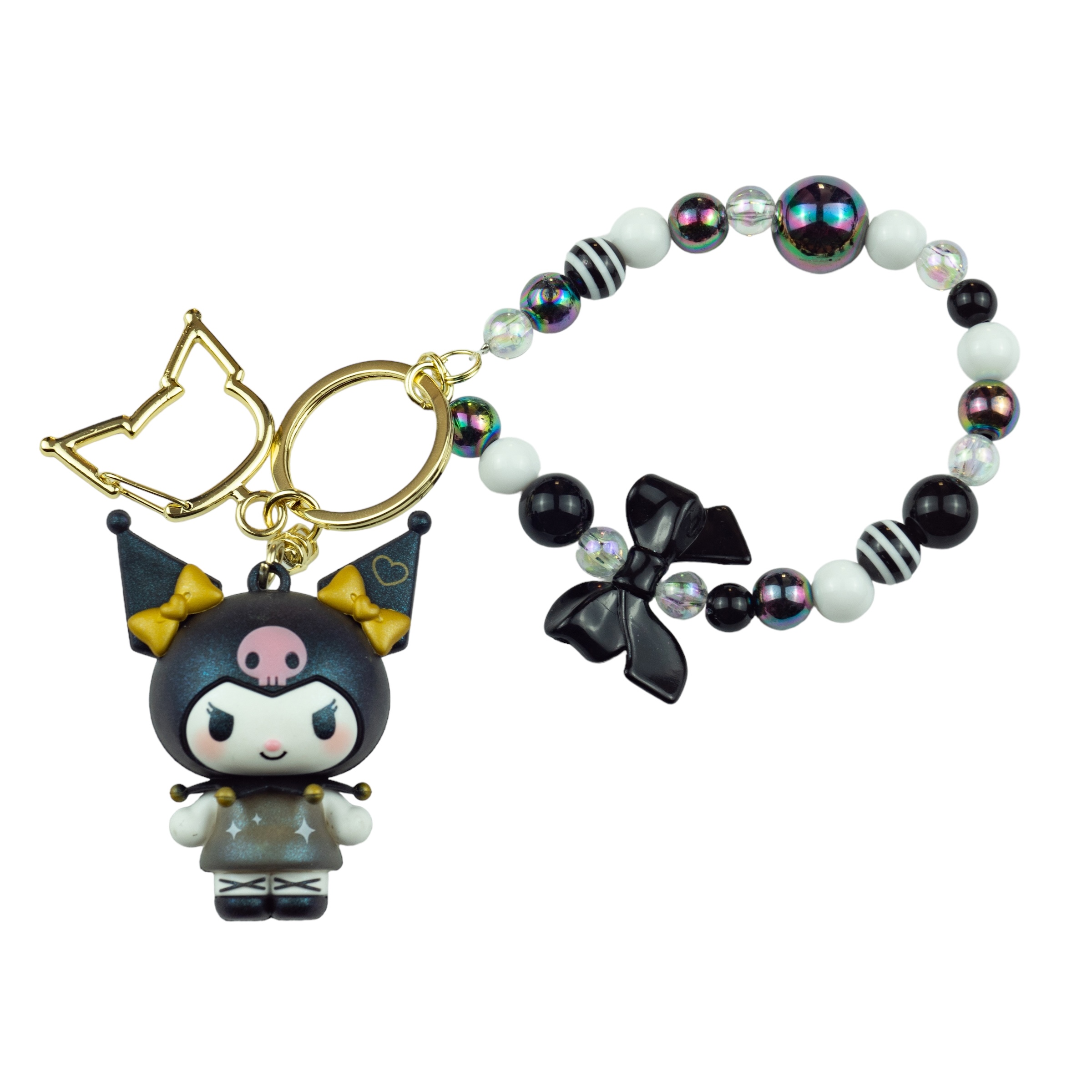 Llavero de Kuromi Cuentas Negro