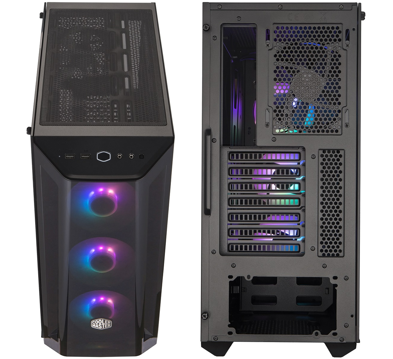 Gabinete Cooler Master MasterBox MB520 ARGB USB3 4 Ventiladores Vidrio Templado MCB-B520-KGNN-RGA
