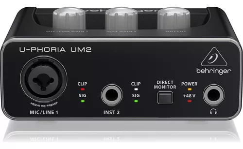Behringer U-phoria Um-2 Interfaz De Audio Usb Envío Gratis Color Negro