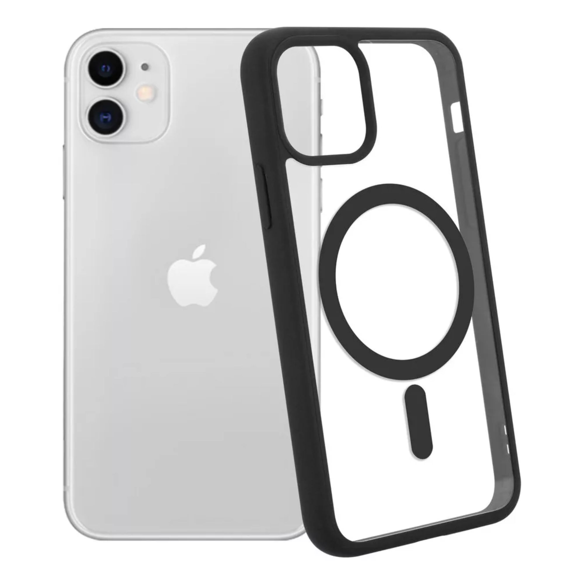 Kit Mica Cámara Para Iphone 16 + Funda Case Transparente para Iphone 16 plus / Negro