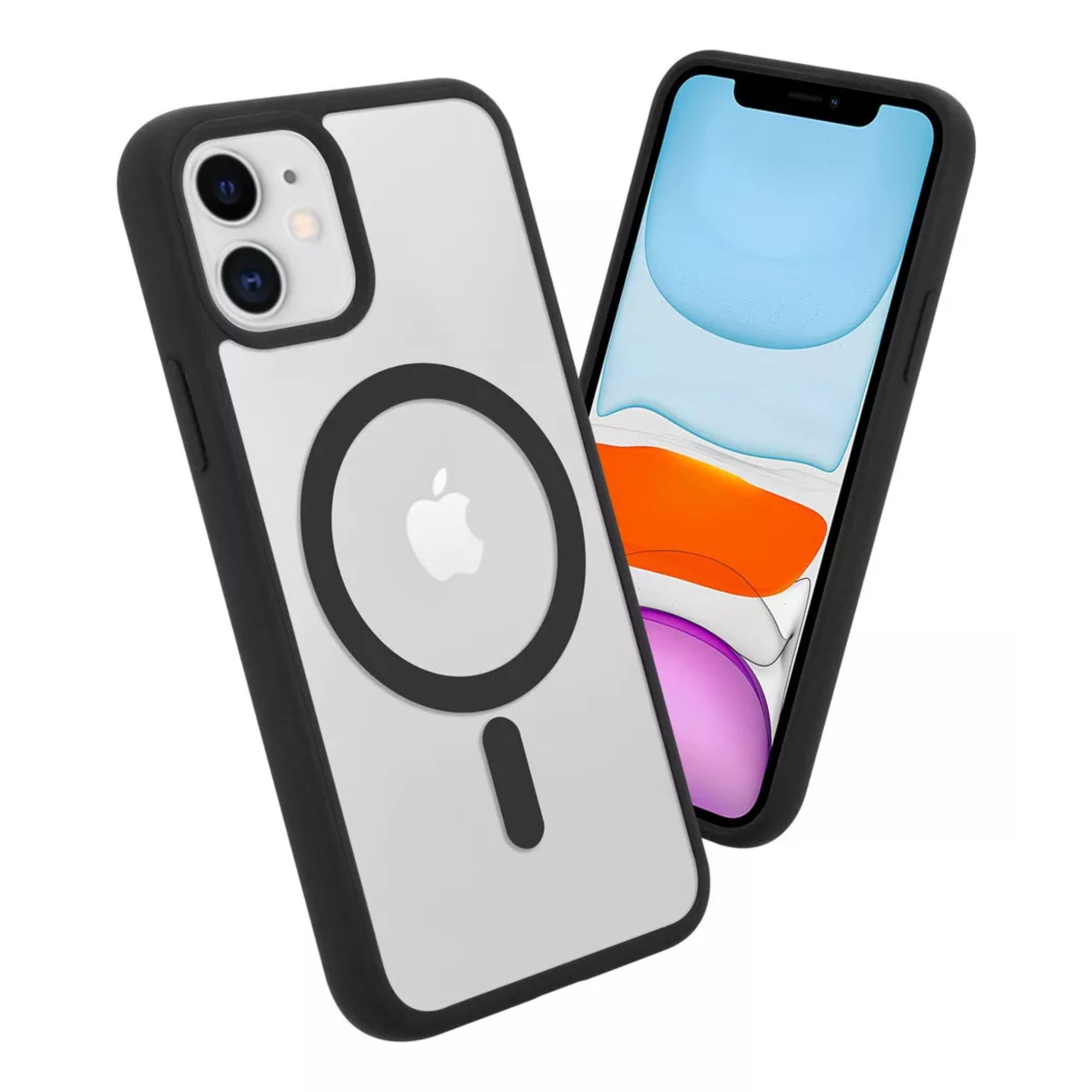 Kit Mica Cámara Para Iphone 16 + Funda Case Transparente para Iphone 16 plus / Negro