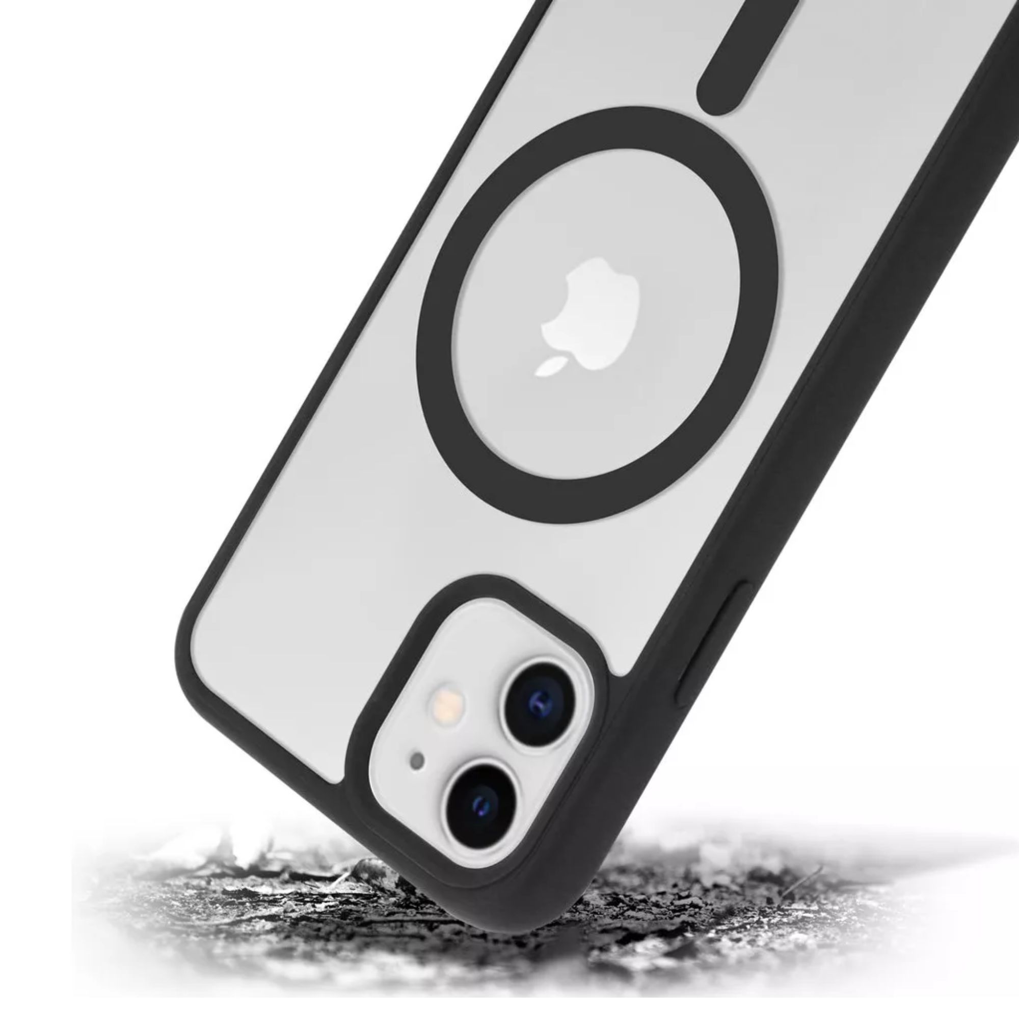 Kit Mica Cámara Para Iphone 16 + Funda Case Transparente para Iphone 16 plus / Negro