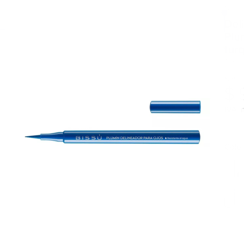 Delineador de ojos líquido Bissú Plumín Delineador color 05 azul turquesa