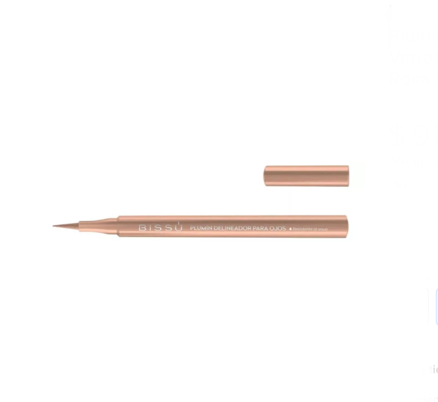 Plumín Delineador Para Ojos Varios Tonos Bissu Color 09 Oro Rosa Efecto 