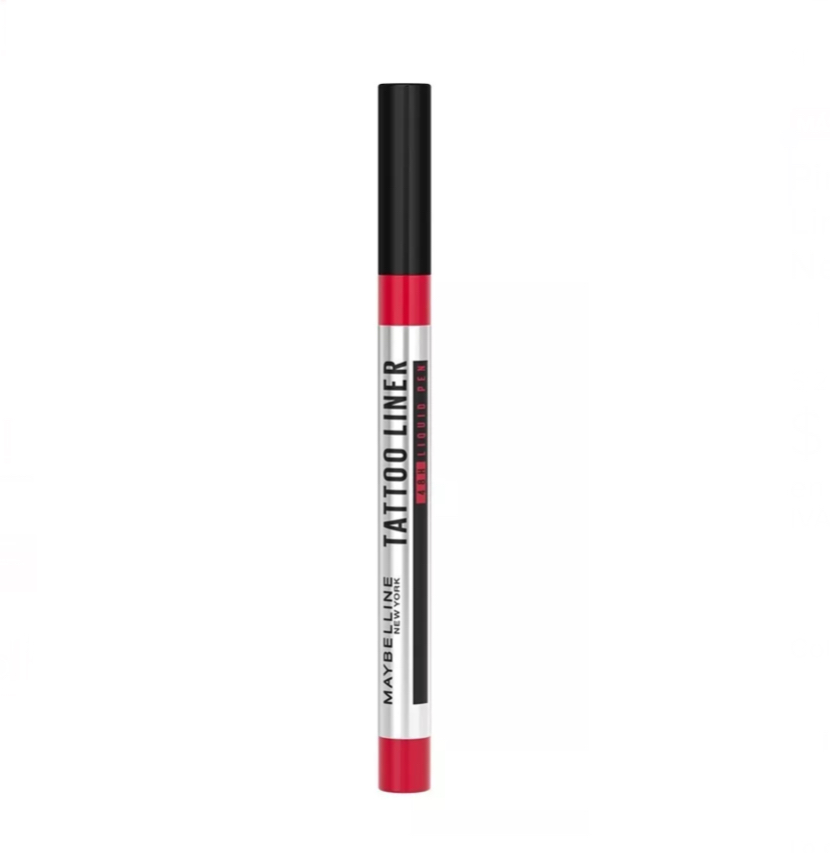 Pincel Delineador De Ojos Tatto Liner Dip In 48hr Maybelline Color Negro Efecto Mate