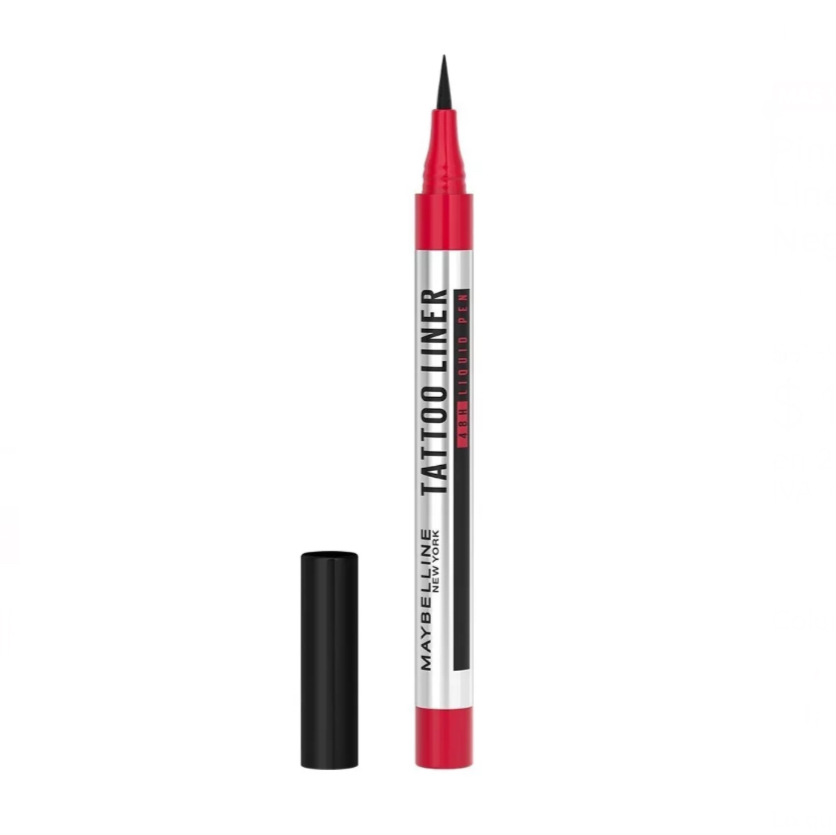 Pincel Delineador De Ojos Tatto Liner Dip In 48hr Maybelline Color Negro Efecto Mate