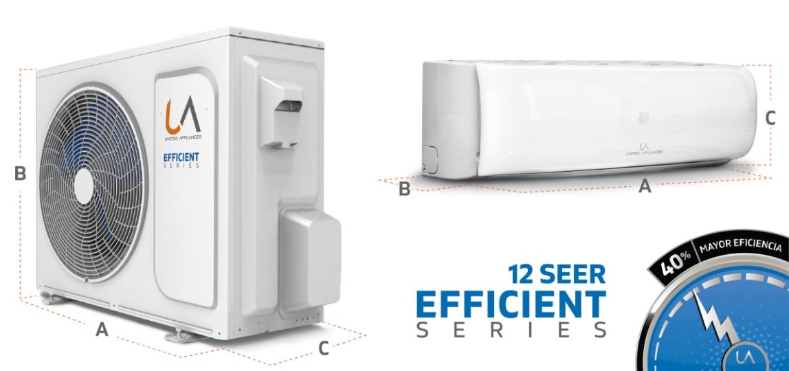 Minisplit 1.5  Ton. United Appliances 220v On-Off Solo Frio Wifi