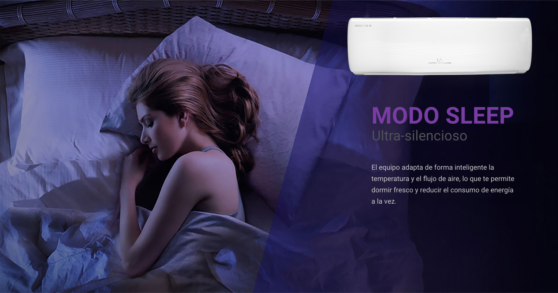 Minisplit Inverter 2 Ton. Solo Frio 220V United Appliances® Wifi