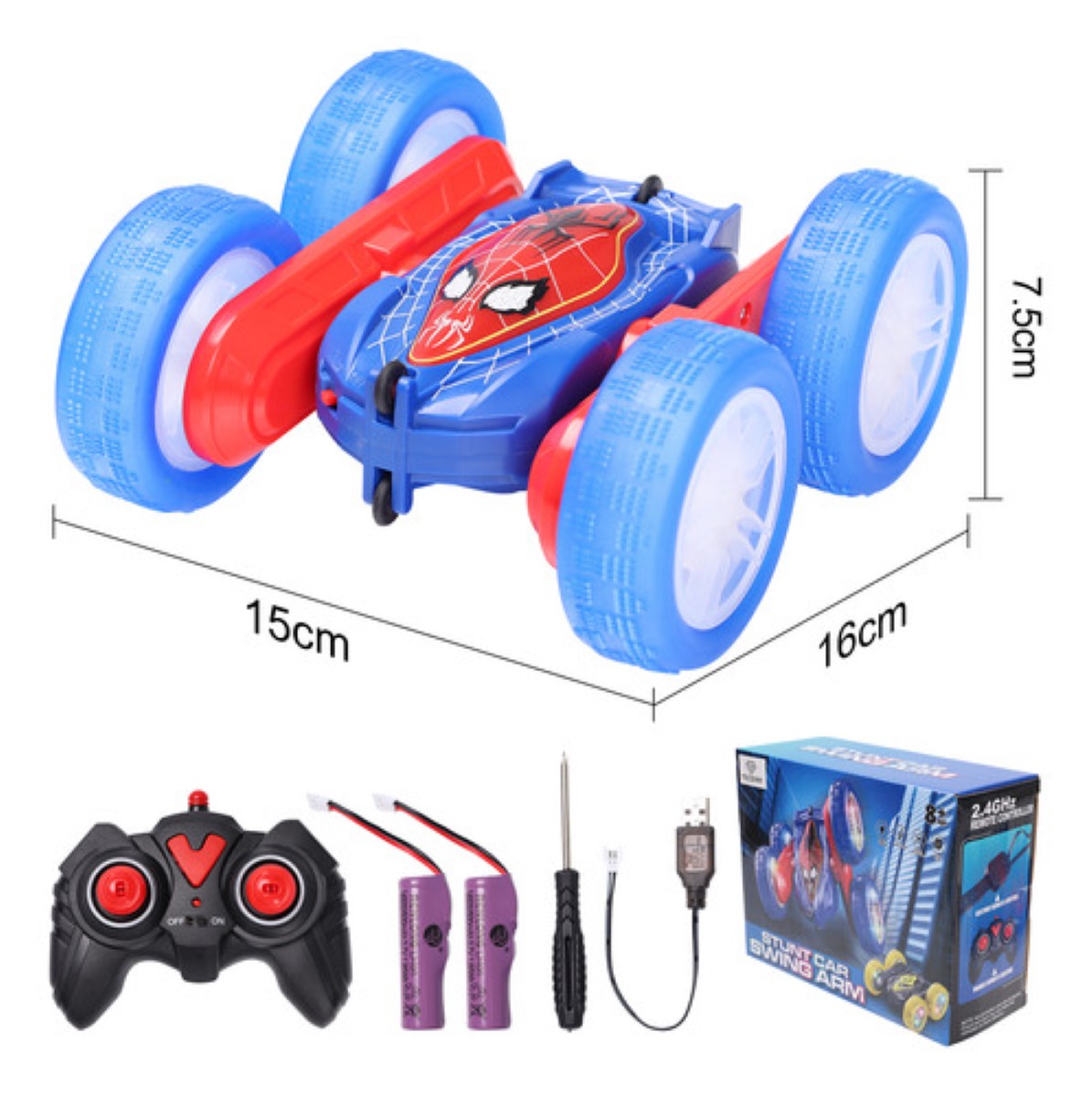 Carros De Control Remoto Recargable Rotación De 360° AZUL