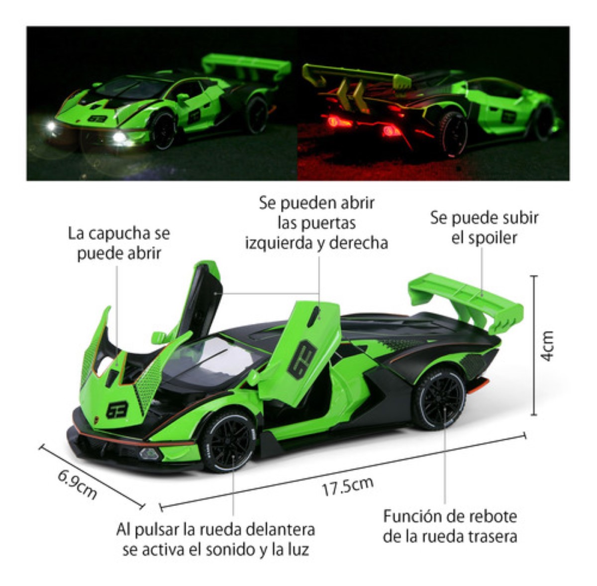 Maqueta De Coche De Aleación Rápido Verde