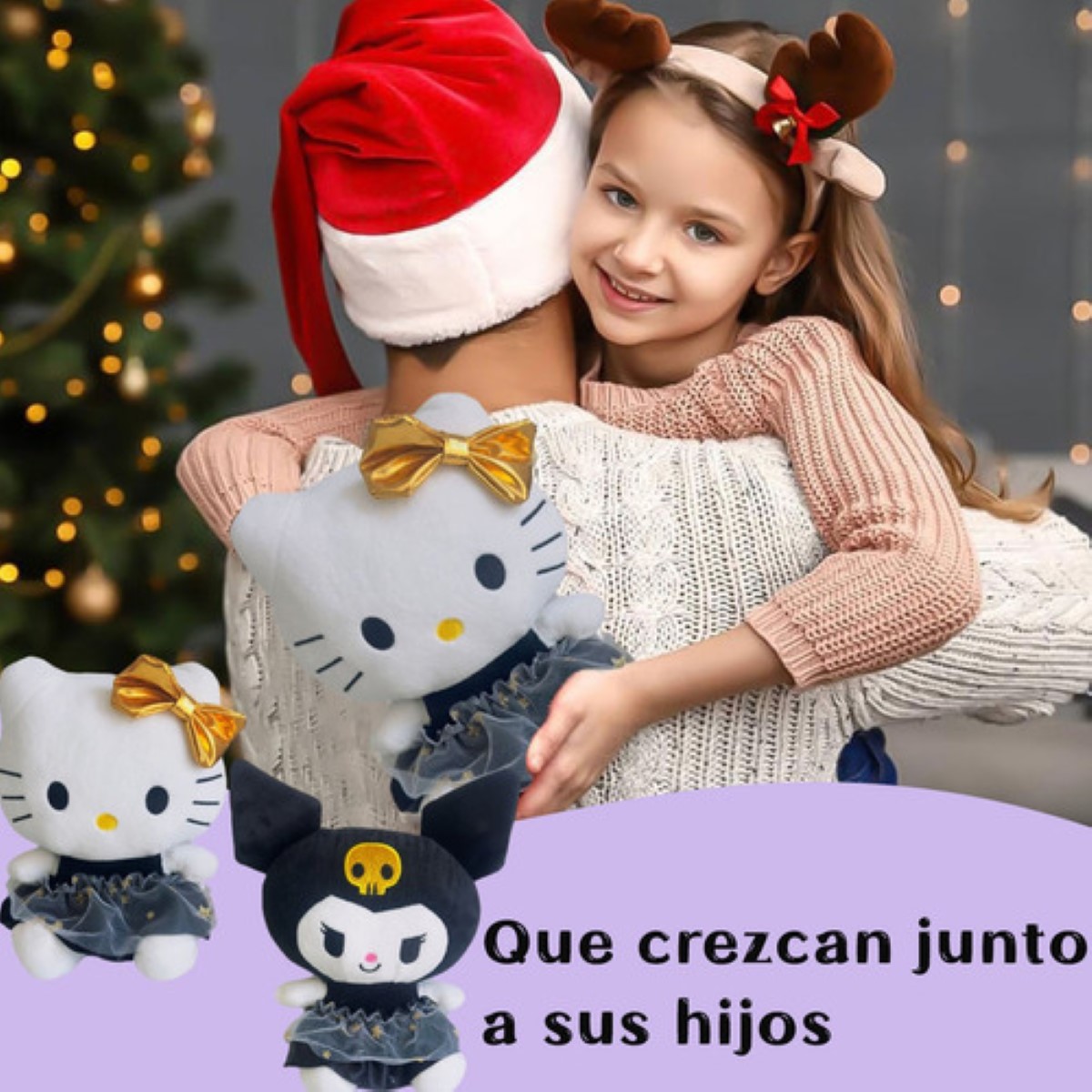 Peluche Hello Kitty Valentin Kuromi Melody Oso Peluche San NEGRO