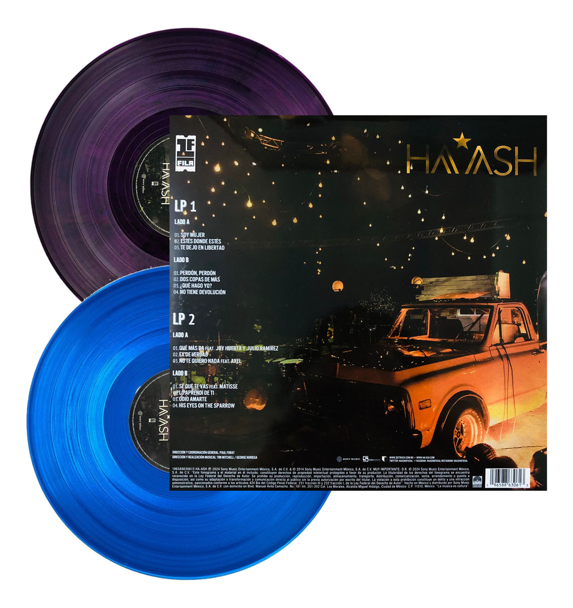Ha Ash Hecho Realidad Primera Fila Morado Purple 2 Lp Vinyl