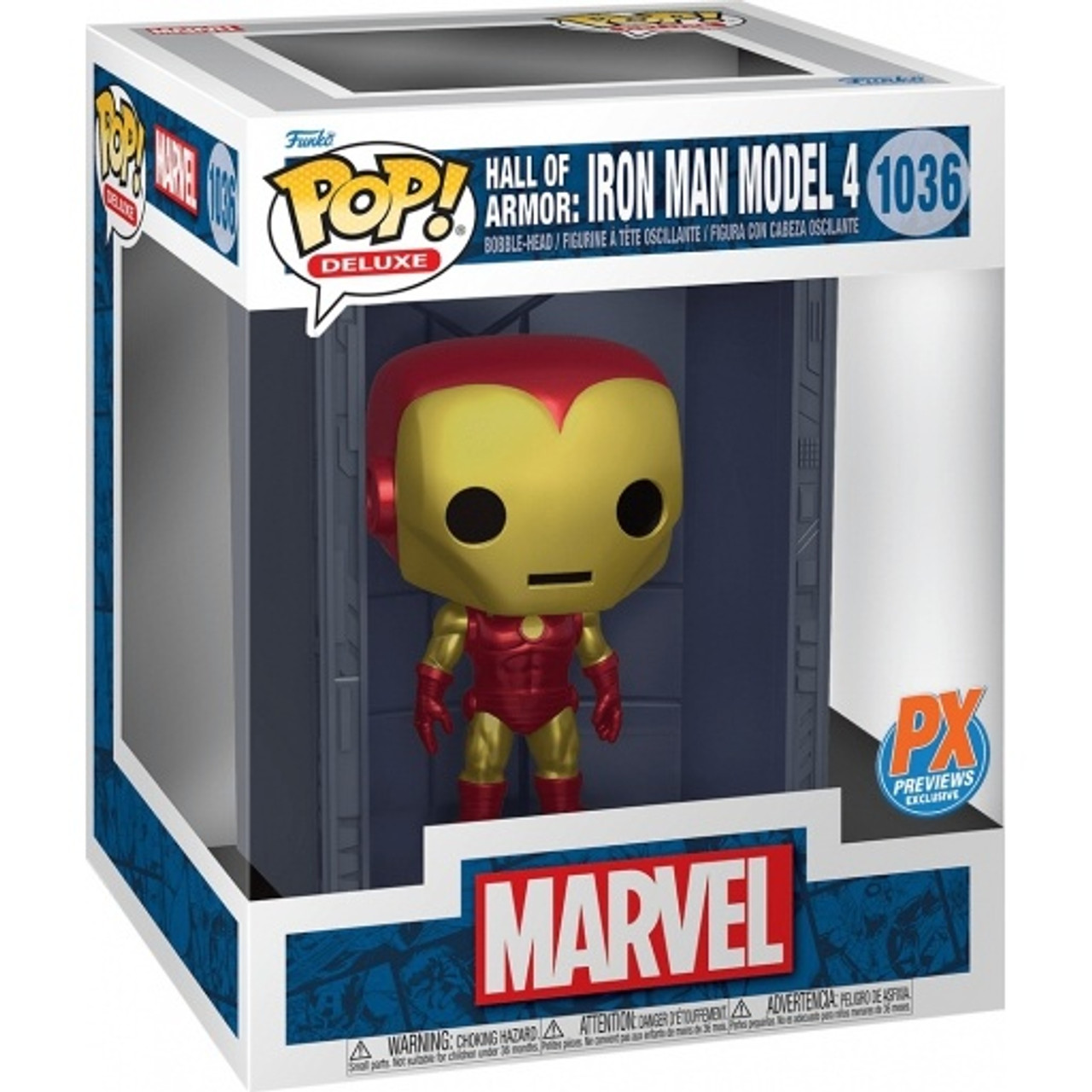 Funko Pop! Marvel Hall of Armor Iron Man Model 4 (Metallic) - Diamond #1036