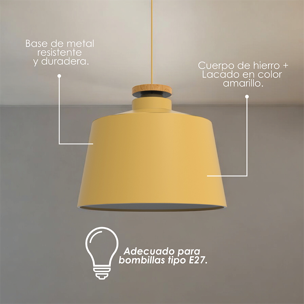 Lámpara Colgante Ilios Innova 125g Color Amarillo