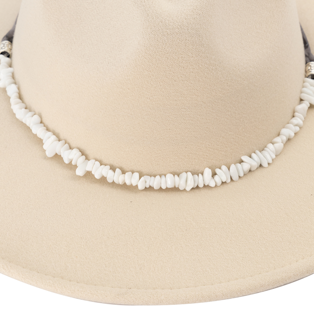 Sombrero Fedora de Fieltro Blanco 