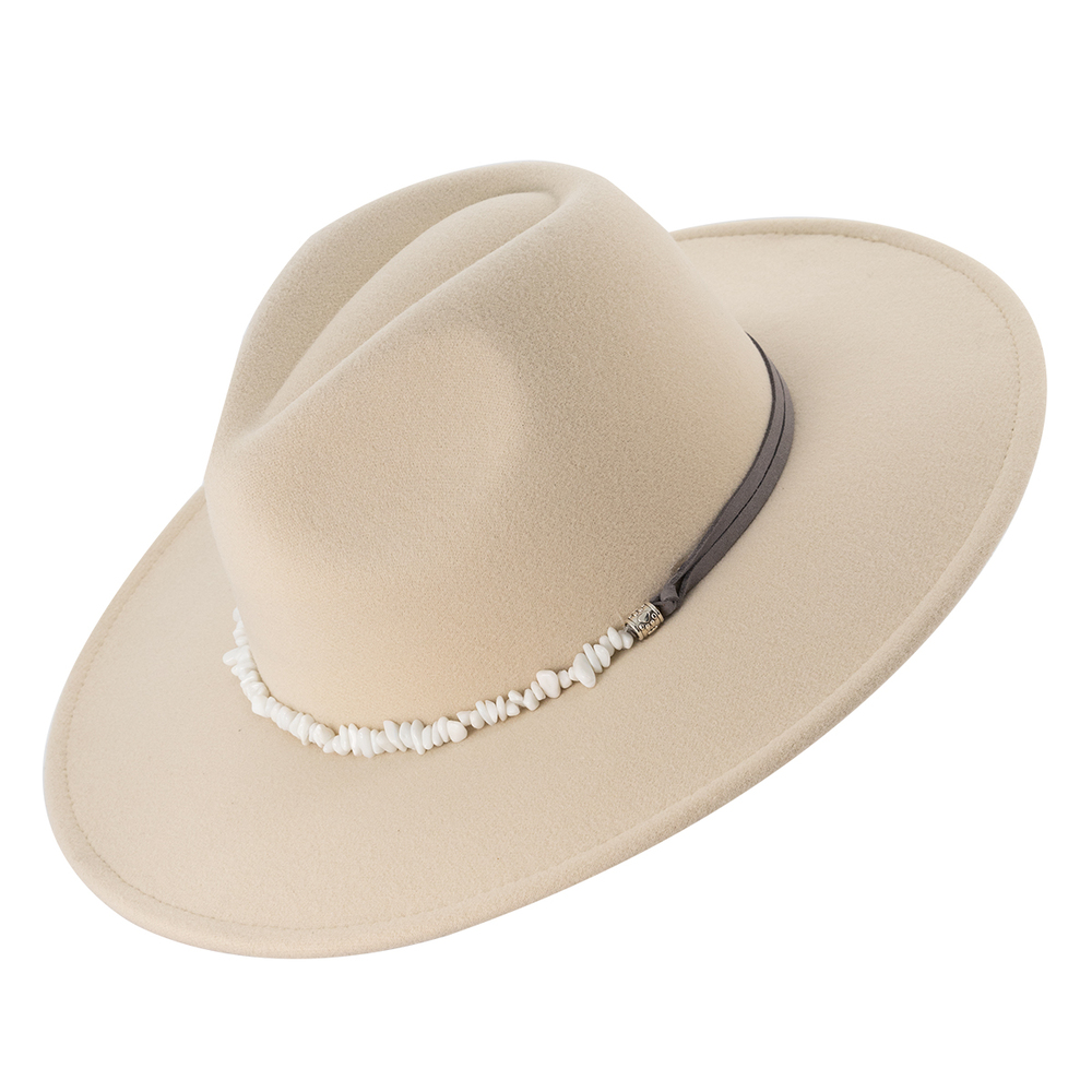 Sombrero Fedora de Fieltro Blanco 