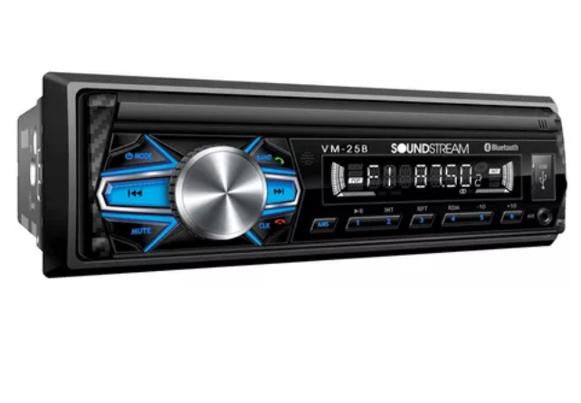 Autoestéreo 1 DIN SoundStream VM-25B Panel Desmontable/USB/Receptor FM/Bluetooth V5.0