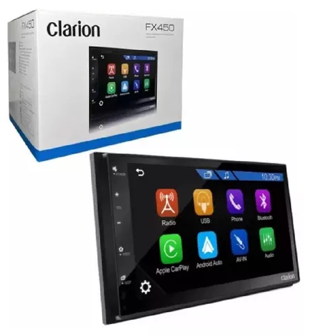 Autoestéreo 2 DIN Clarion FX450 Pantalla WVGA de 6,8"/Mirroring /Apple CarPlay/Android Auto/Bluetooth