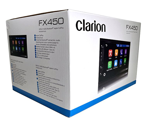 Autoestéreo 2 DIN Clarion FX450 Pantalla WVGA de 6,8"/Mirroring /Apple CarPlay/Android Auto/Bluetooth