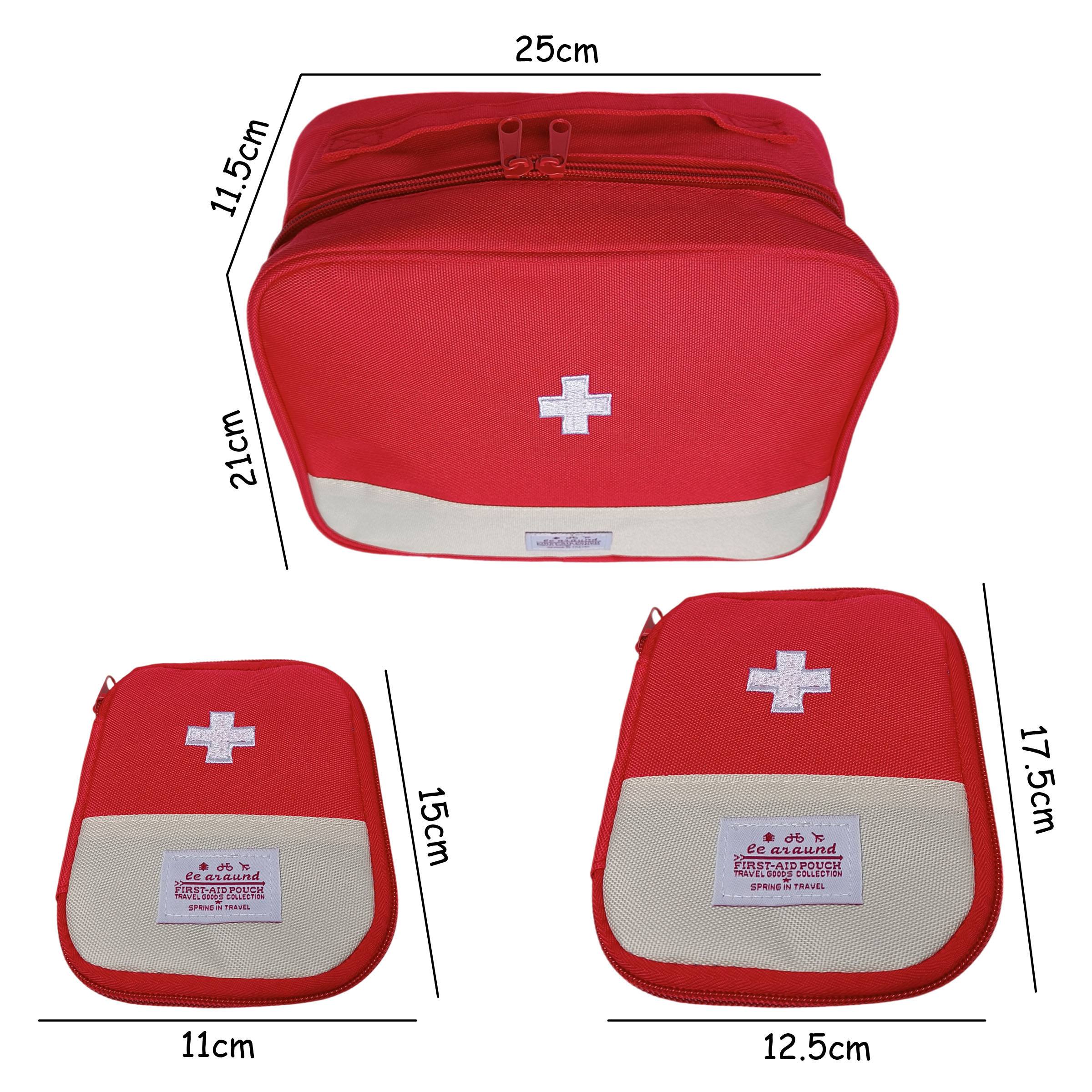 Set De 3 Botiquines De Primeros Auxilios Portátil Impermeable  Para Hogar, Oficina, Coche y Viaje